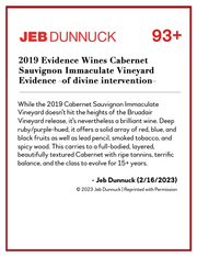 Evidence <br> ~ of divine intervention ~ <br> 2019 Coombsville Cabernet Sauvignon