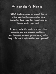 Evidence <br> ~ of the matter ~ <br> 2022 Mt. Veeder Cabernet Sauvignon (Copy)