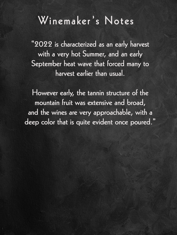 Evidence <br> ~ of the matter ~ <br> 2022 Mt. Veeder Cabernet Sauvignon (Copy)
