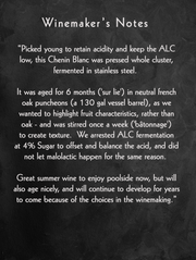 Evidence <br> ~ of clarity ~ <br> 2021 El Dorado Chenin Blanc
