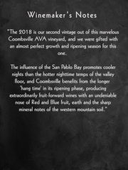 Evidence <br> ~ of divine intervention ~ <br> 2018 Coombsville Cabernet Sauvignon