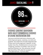 Evidence <br> ~ of divine intervention ~ <br> 2019 Coombsville Cabernet Sauvignon