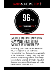 Evidence <br> ~ of the matter ~ <br> 2018 Mt. Veeder Cabernet Sauvignon